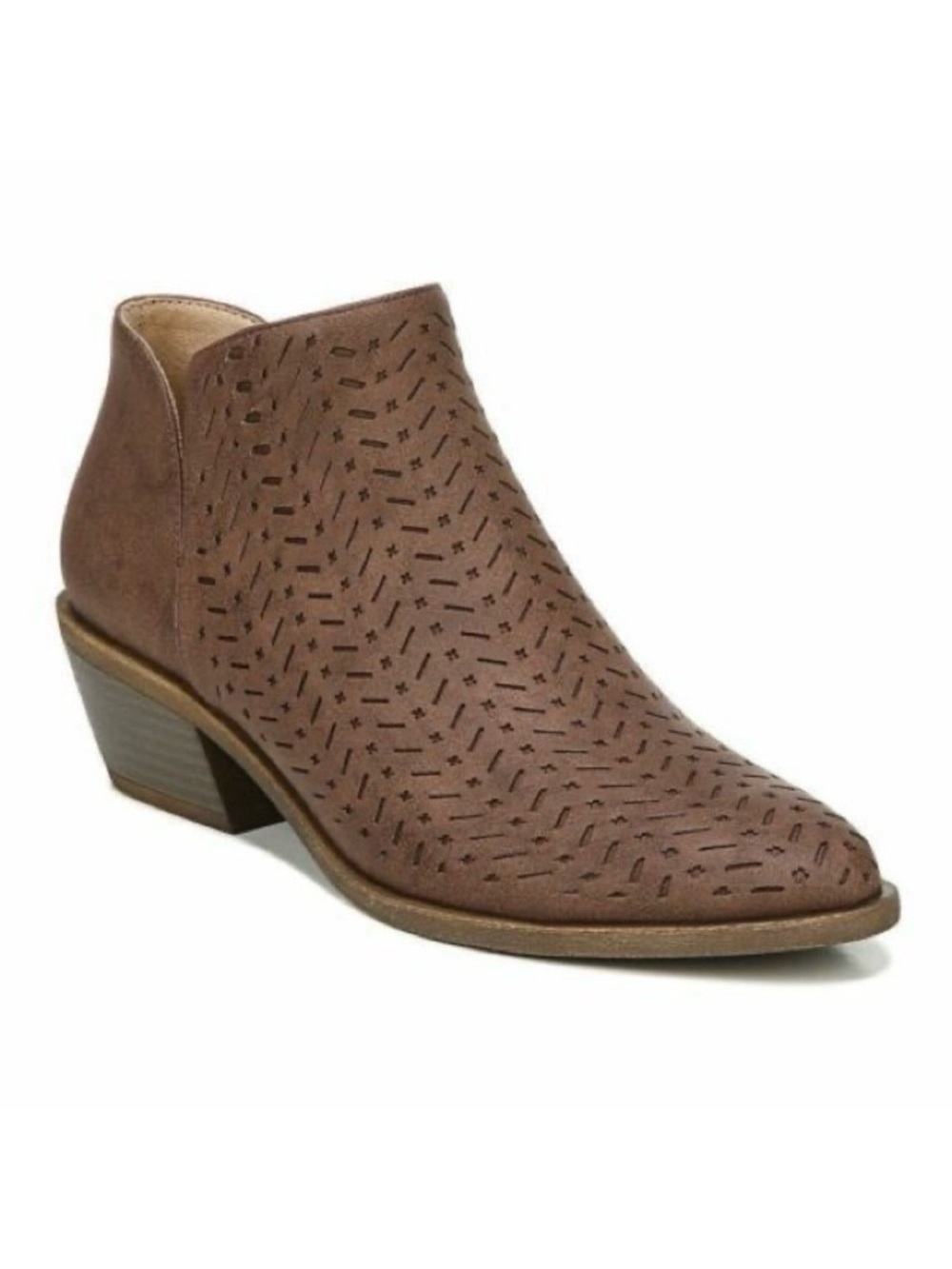 LifeStride Blake Brown Western Cowgirl Ankle Boots Booties Size 8 NWOT